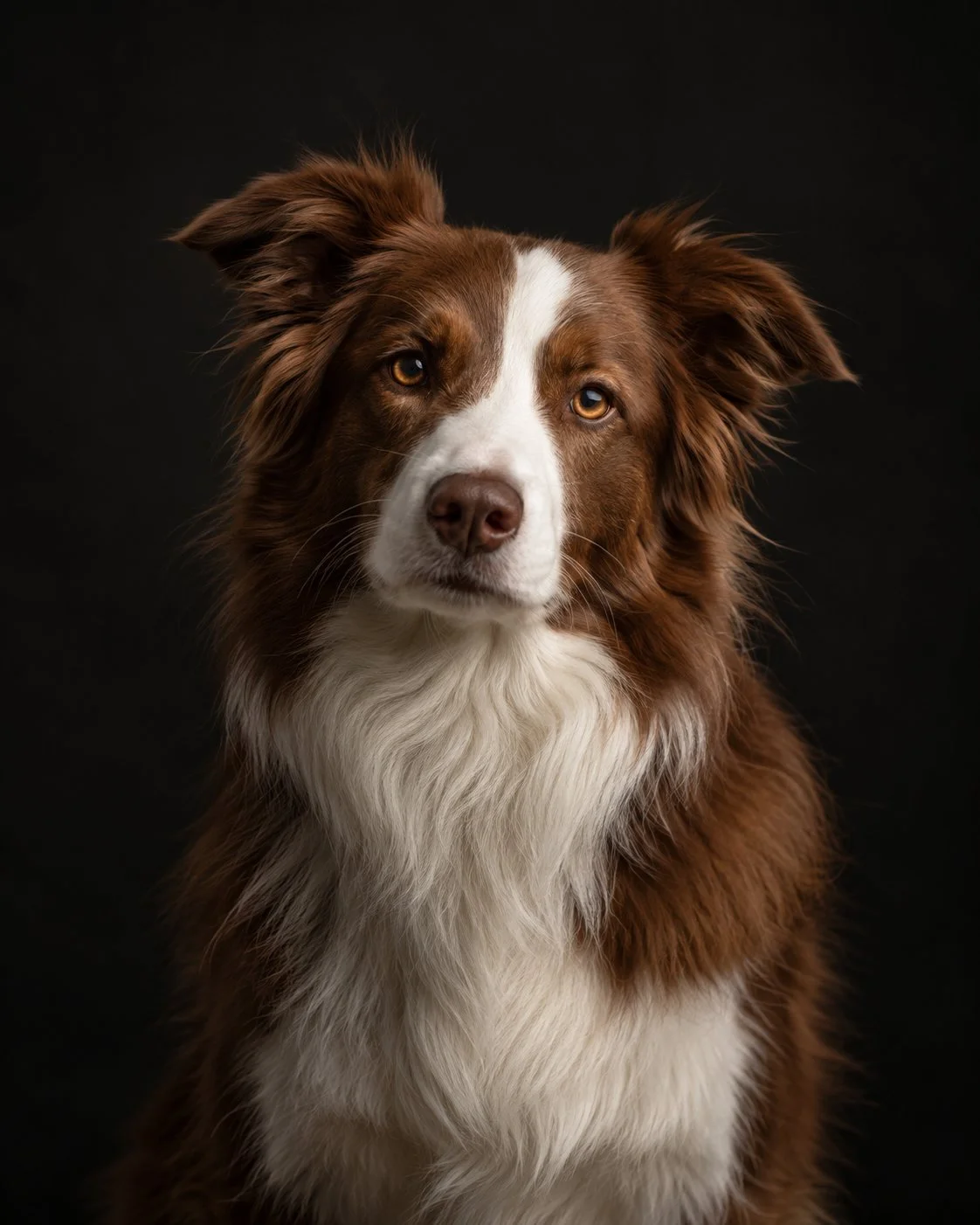 border collie studio portrait